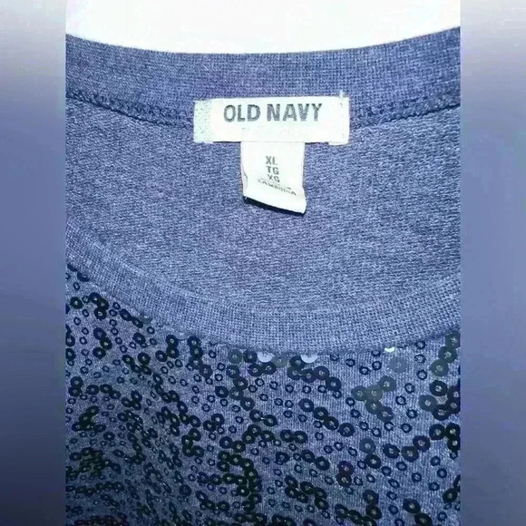 Womens Old Navy Navy Blue Pullover Sweatshirt XL - Picture 2 of 3